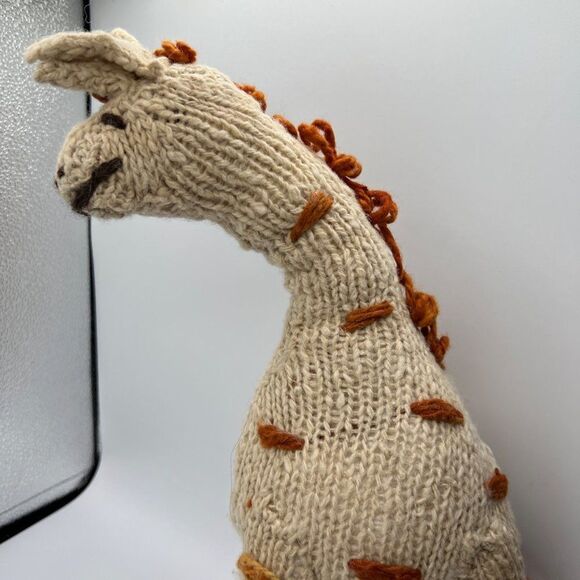 NWT Home spun Giraffe Wool Hand Knitted Rural Women in Kenya Collectors - Picture 6 of 13